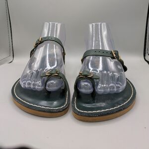 KINO Key West Florida Flip Flops Womens Size 9 Sandals Leather Toe Ring Shoes